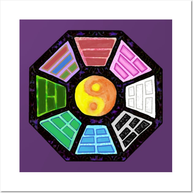 Painted Bagua Wall Art by Jan4insight TeeStore